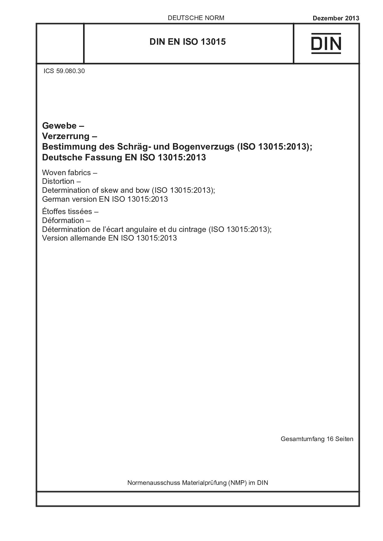 DIN EN ISO 13015:2013封面图