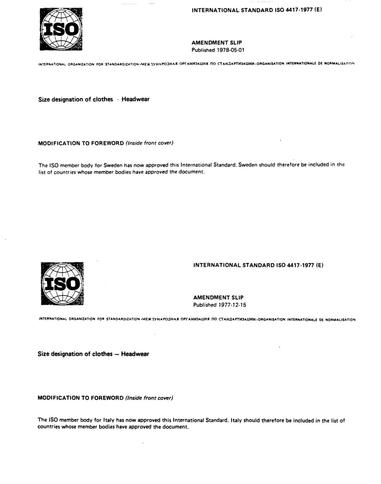 ISO 4417:1977/Amd 1:1978封面图