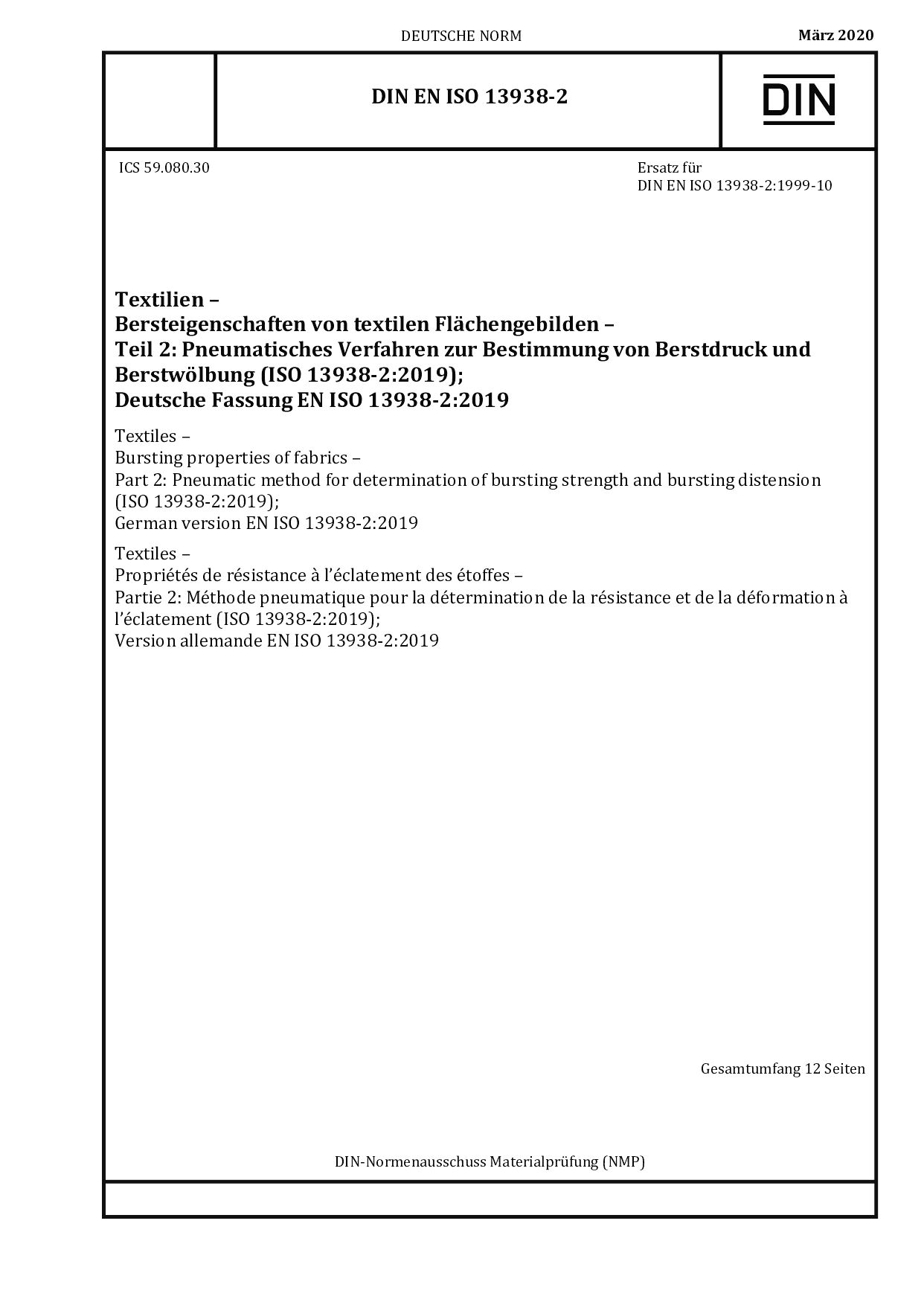 DIN EN ISO 13938-2:2020-03封面图