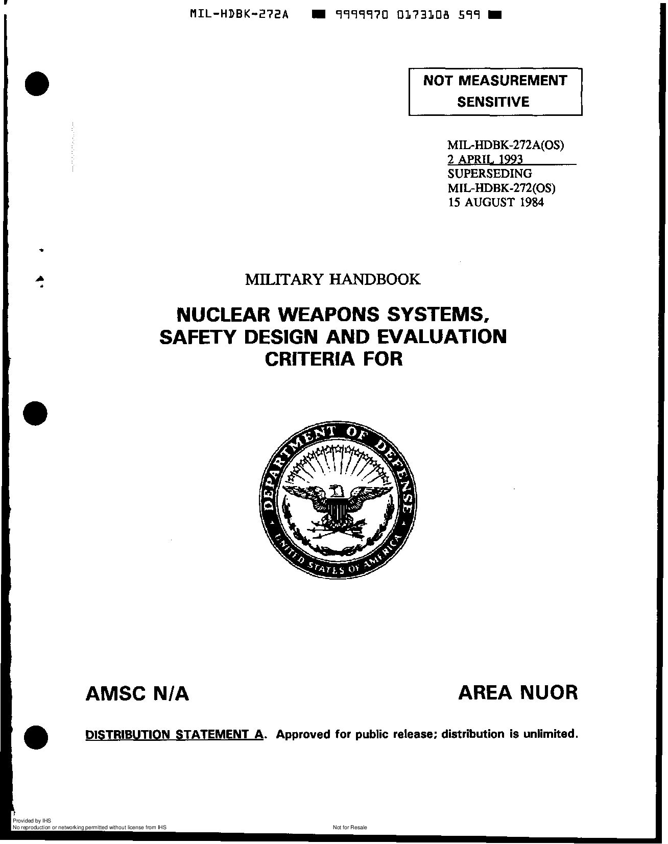 NAVY MIL-HDBK-272 A-1993封面图