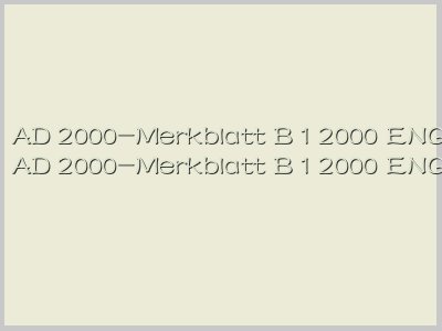 AD 2000-Merkblatt B 1 2000 ENG