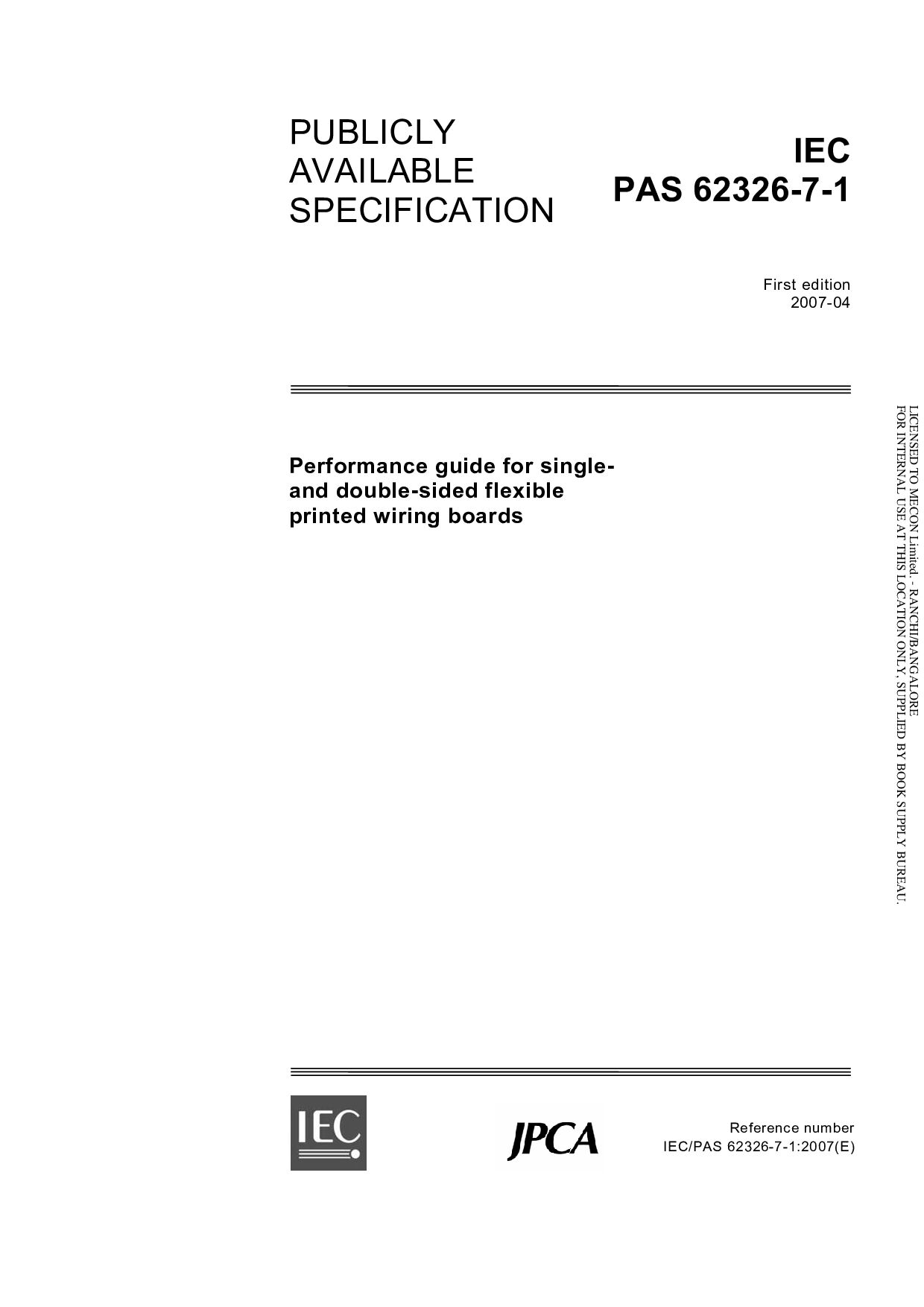 IEC PAS 62326-7-1:2007封面图