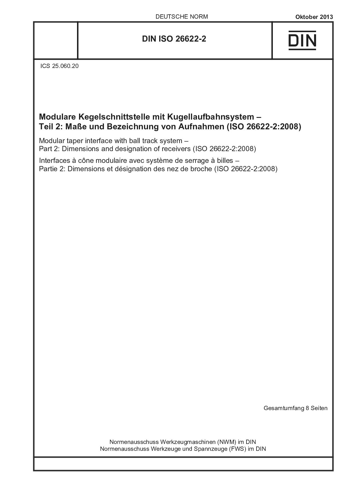 DIN ISO 26622-2:2013封面图