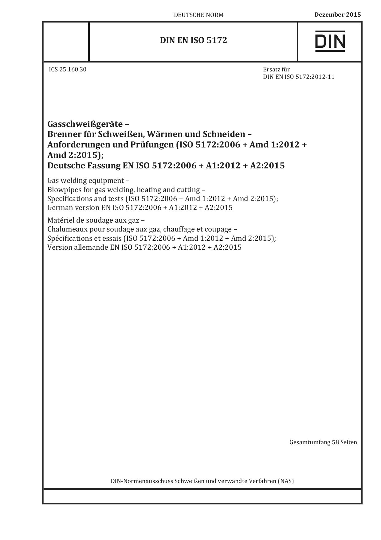 DIN EN ISO 5172:2015封面图