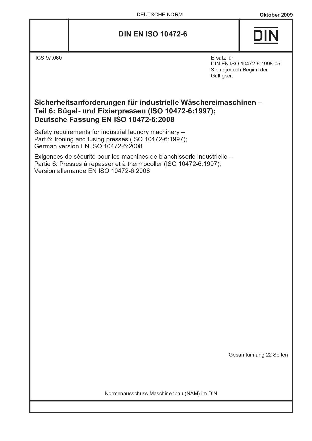 DIN EN ISO 10472-6:2009-10封面图