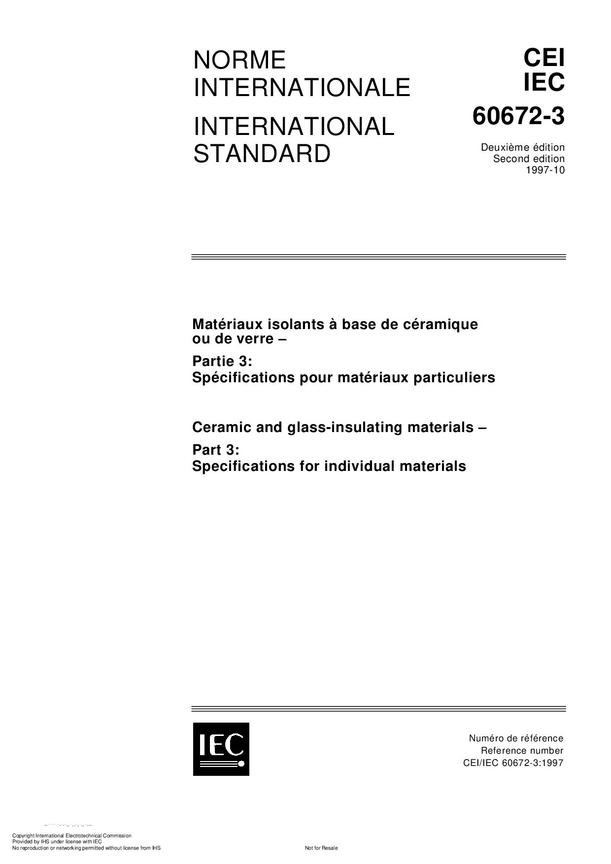 IEC 60672-3:1997封面图