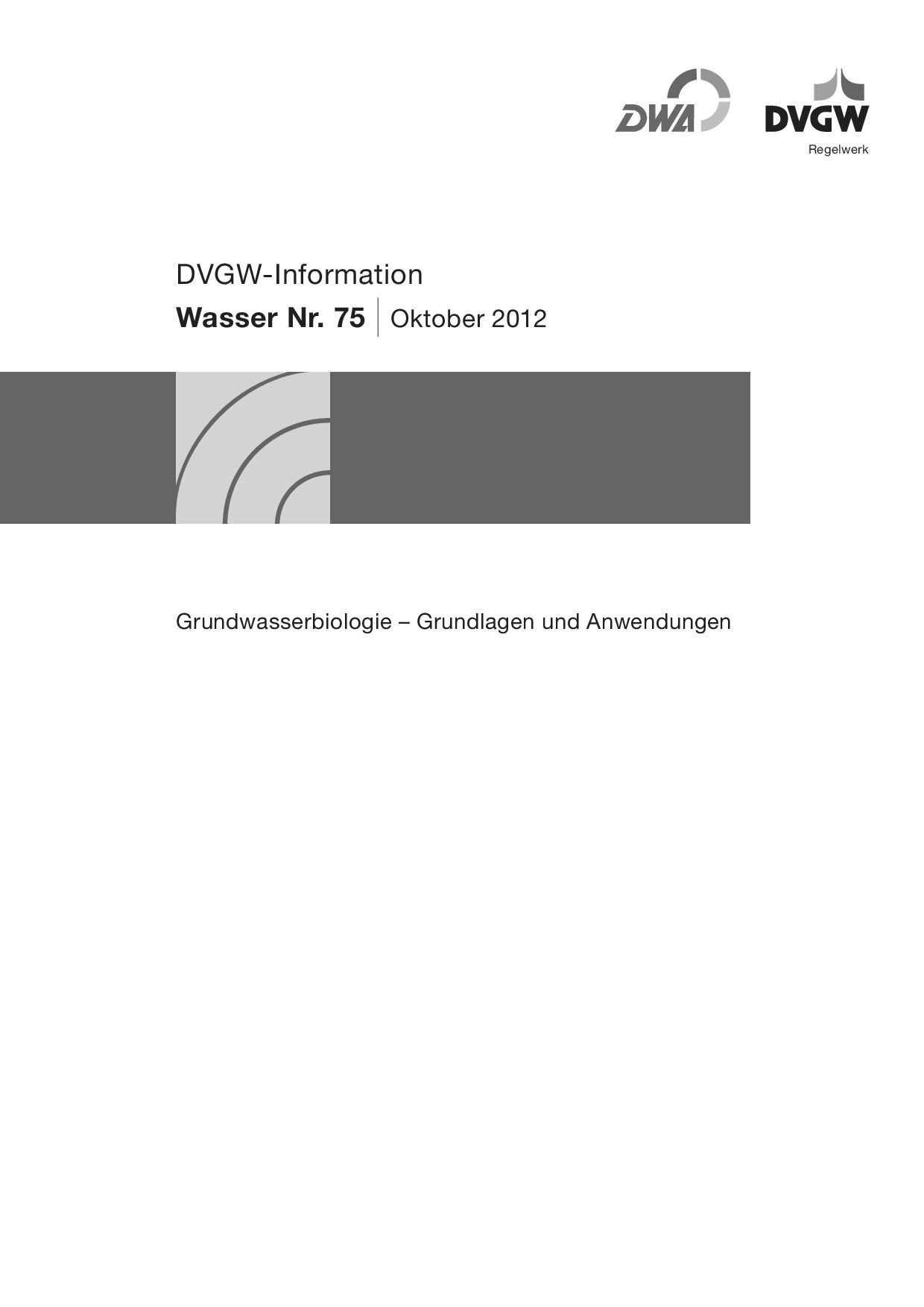 DVGW W Information Nr 75:2012-10