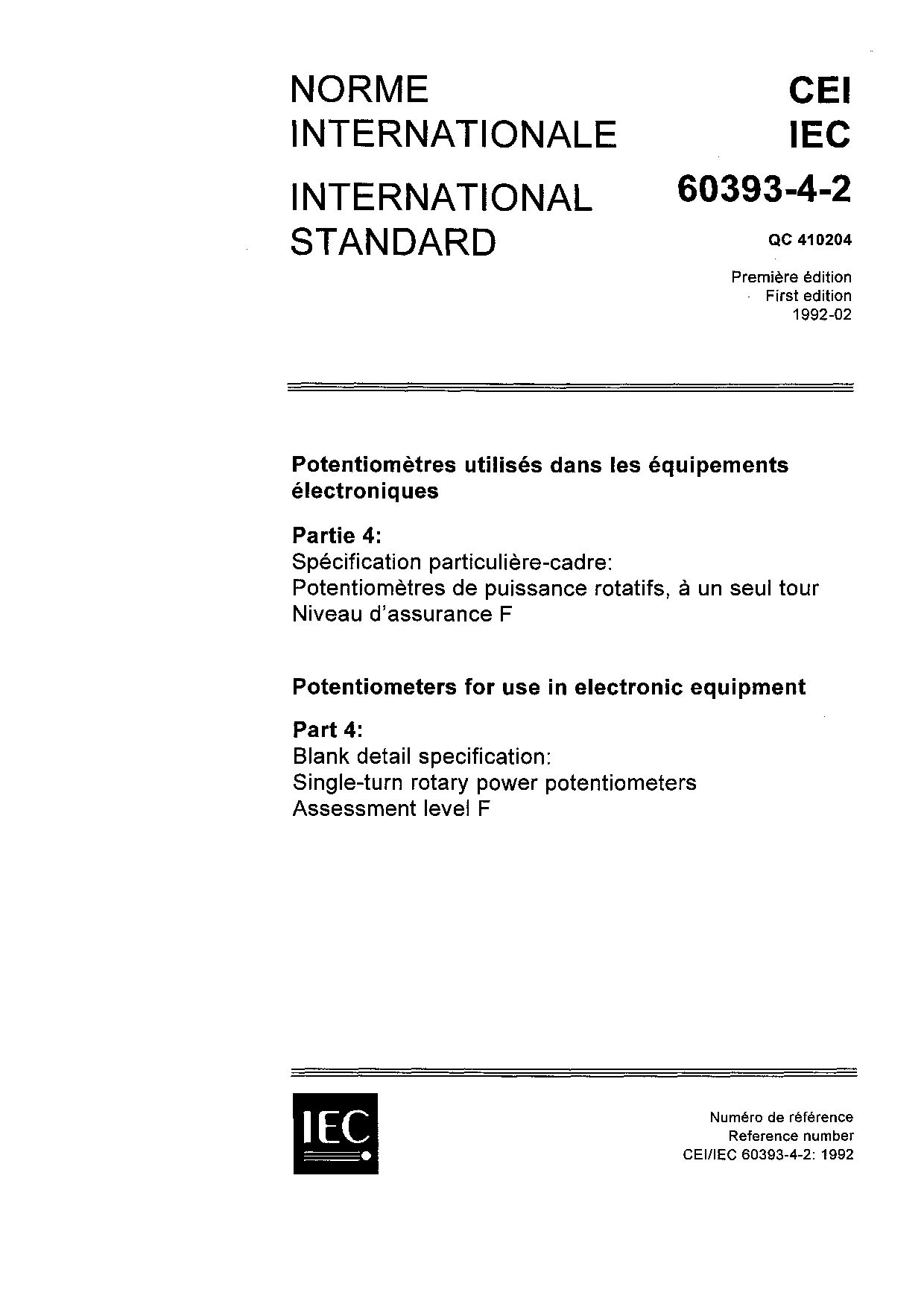 IEC 60393-4-2:1992
