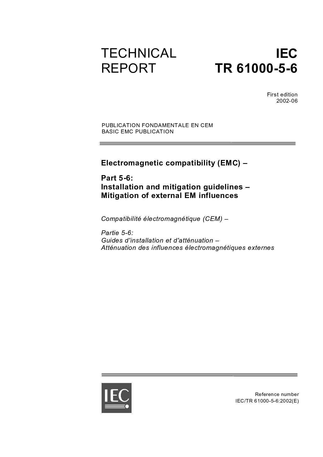 IEC TR 61000-5-6:2002封面图
