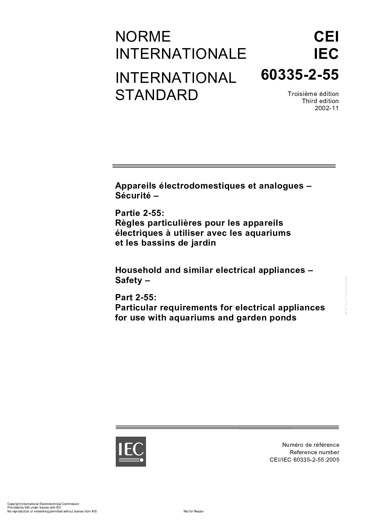 IEC 60335-2-55:2005封面图