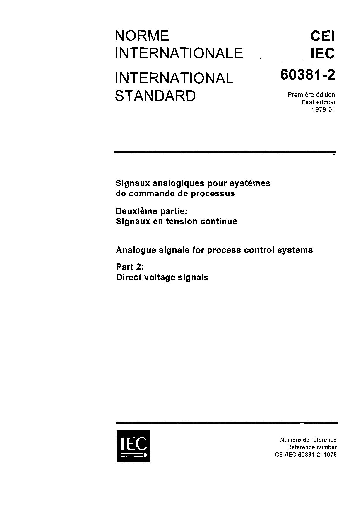 IEC 60381-2:1978封面图