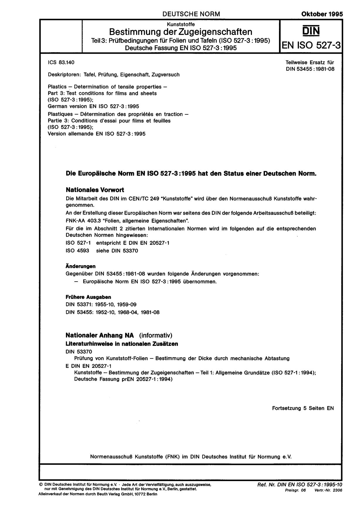DIN EN ISO 527-3:1995封面图