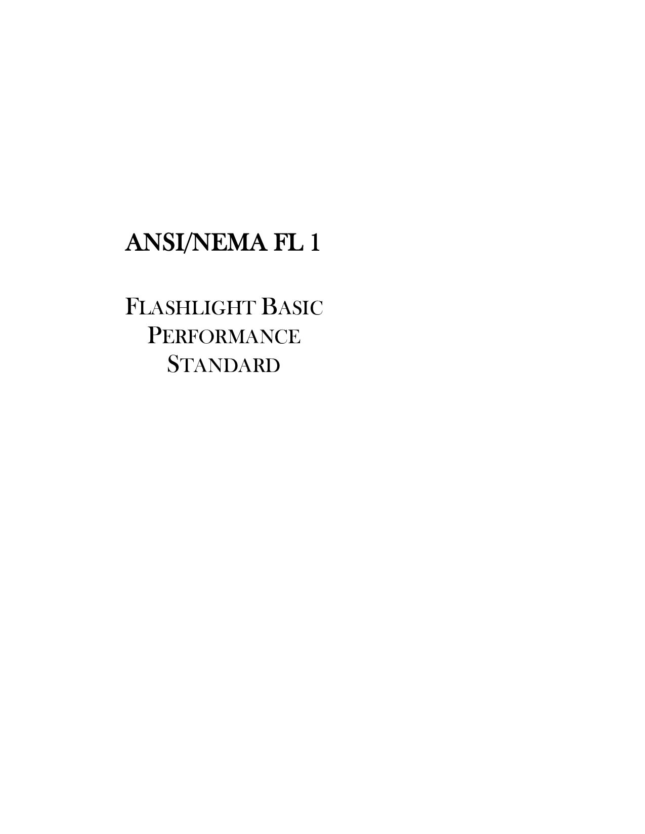 ANSI/NEMA FL 1-2009封面图