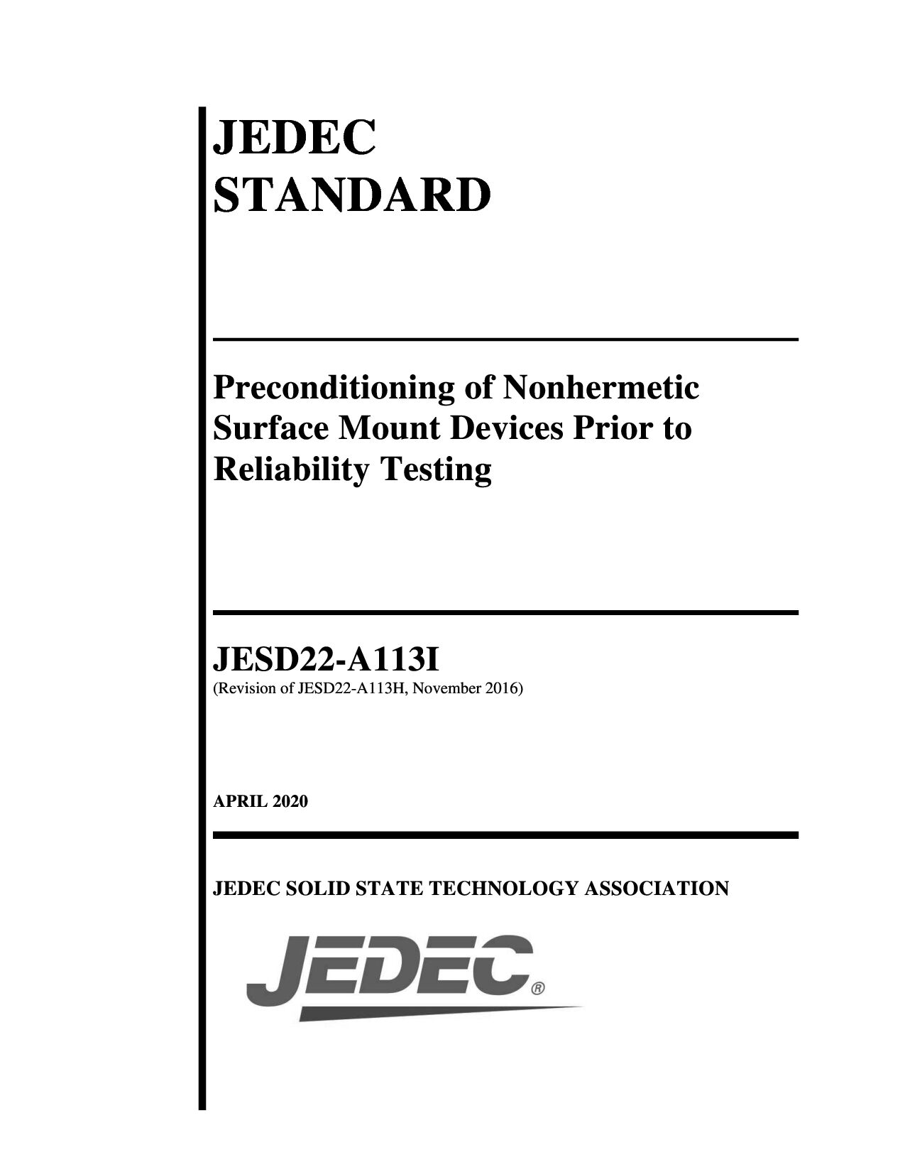 JEDEC JESD22-A113I-2020封面图