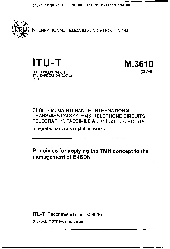 ITU-T M.3610-1996