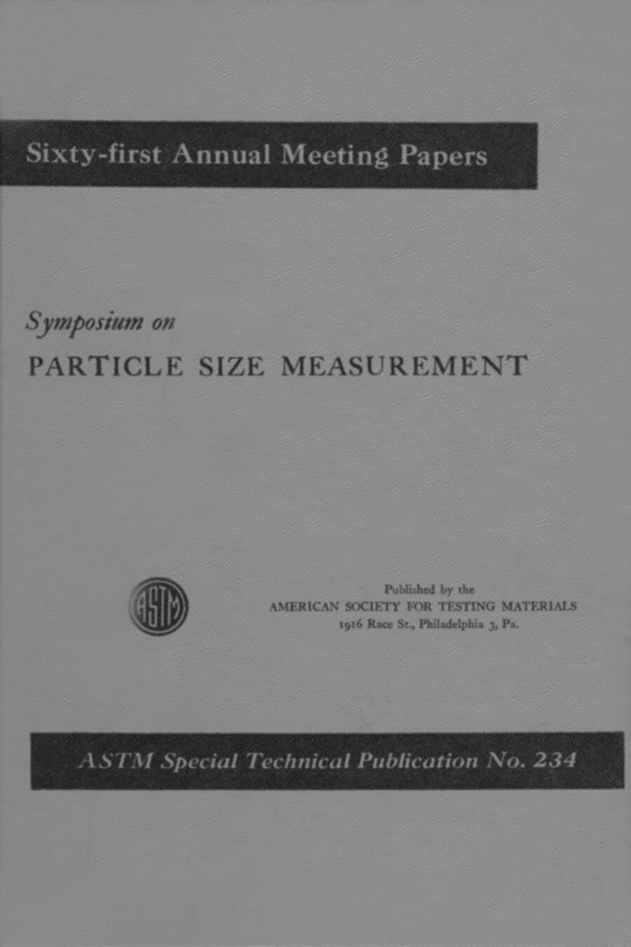 ASTM STP 234-1959封面图