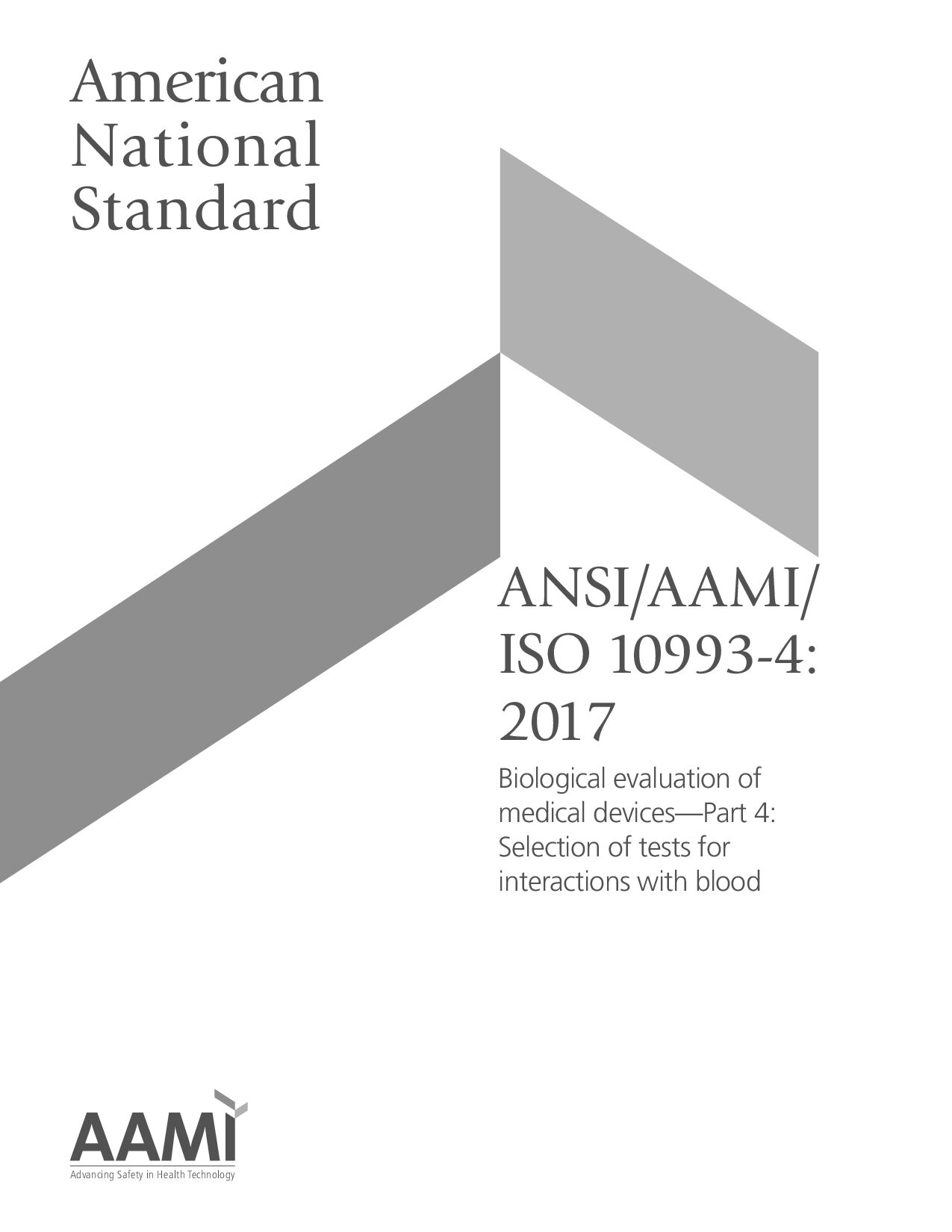 ANSI/AAMI/ISO 10993-4:2017封面图