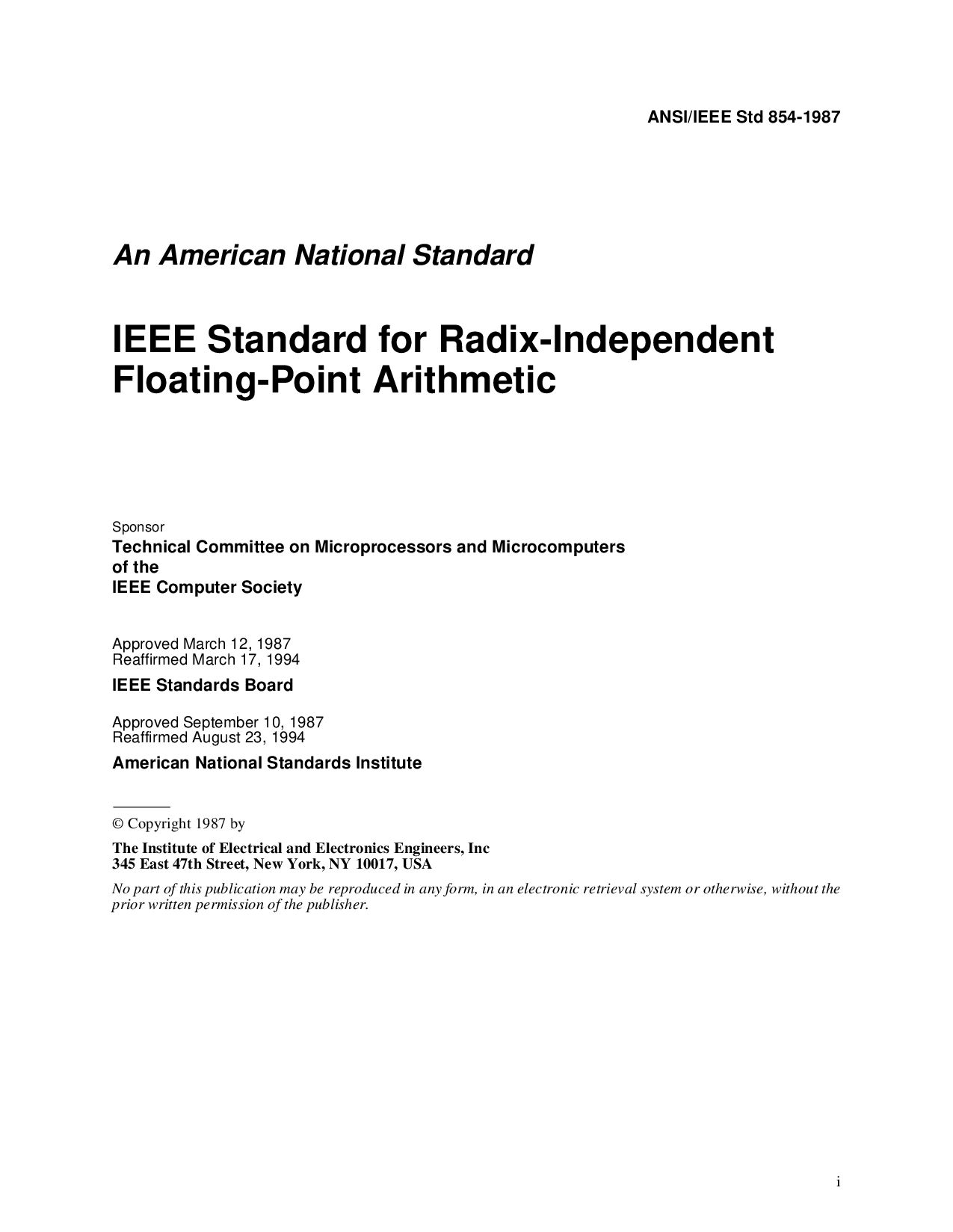 IEEE 854-1987封面图