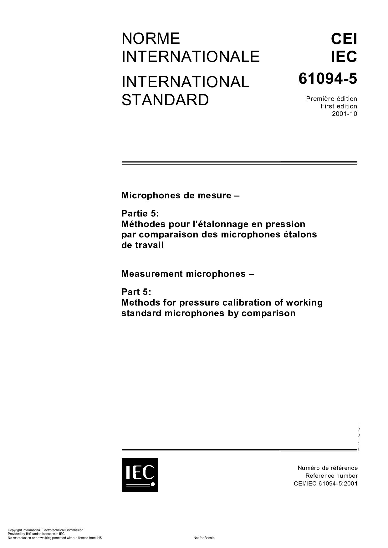 IEC 61094-5:2001