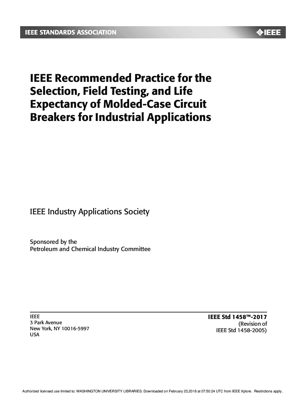 IEEE Std 1458-2017
