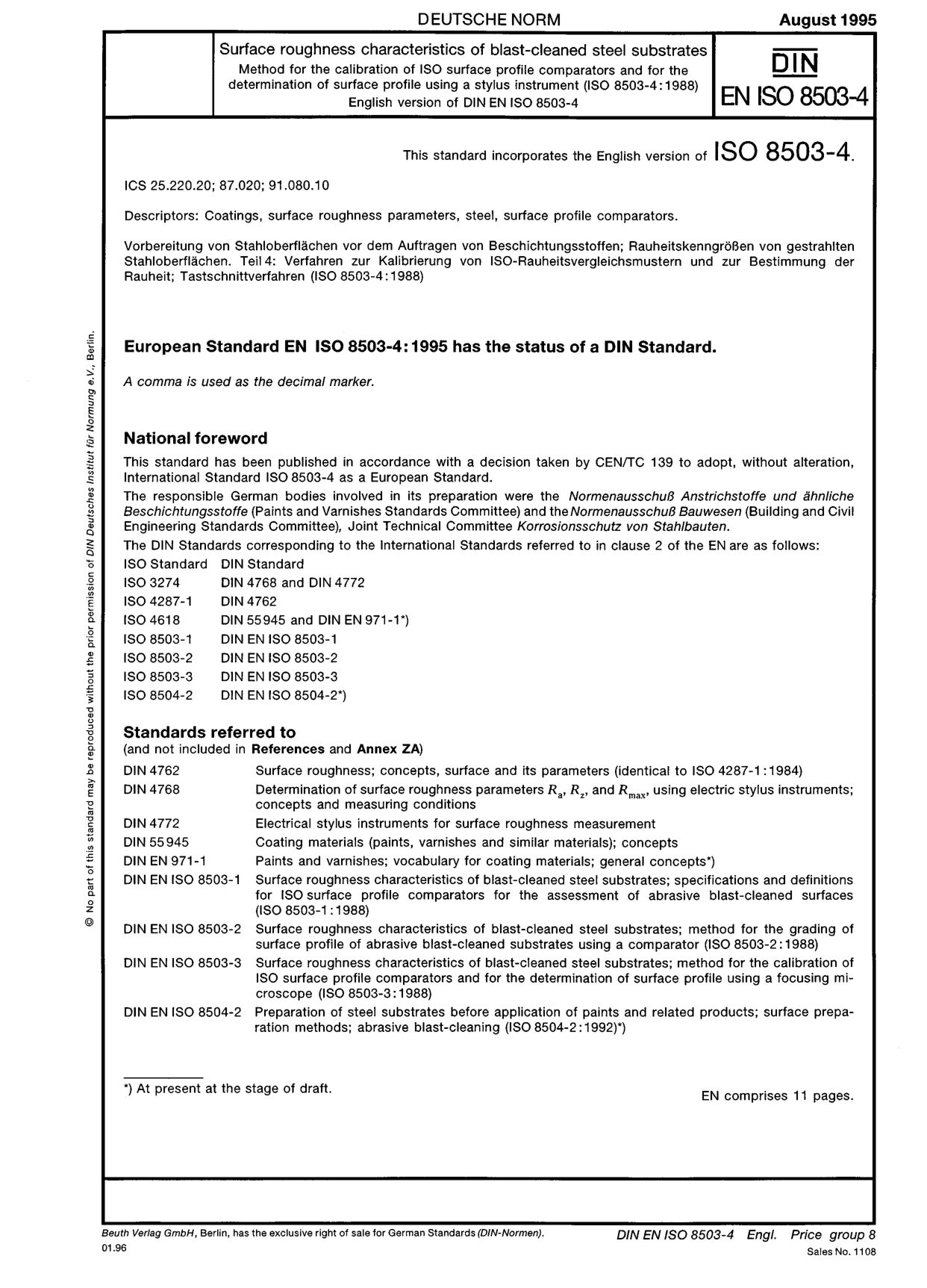 DIN EN ISO 8503-4:1995