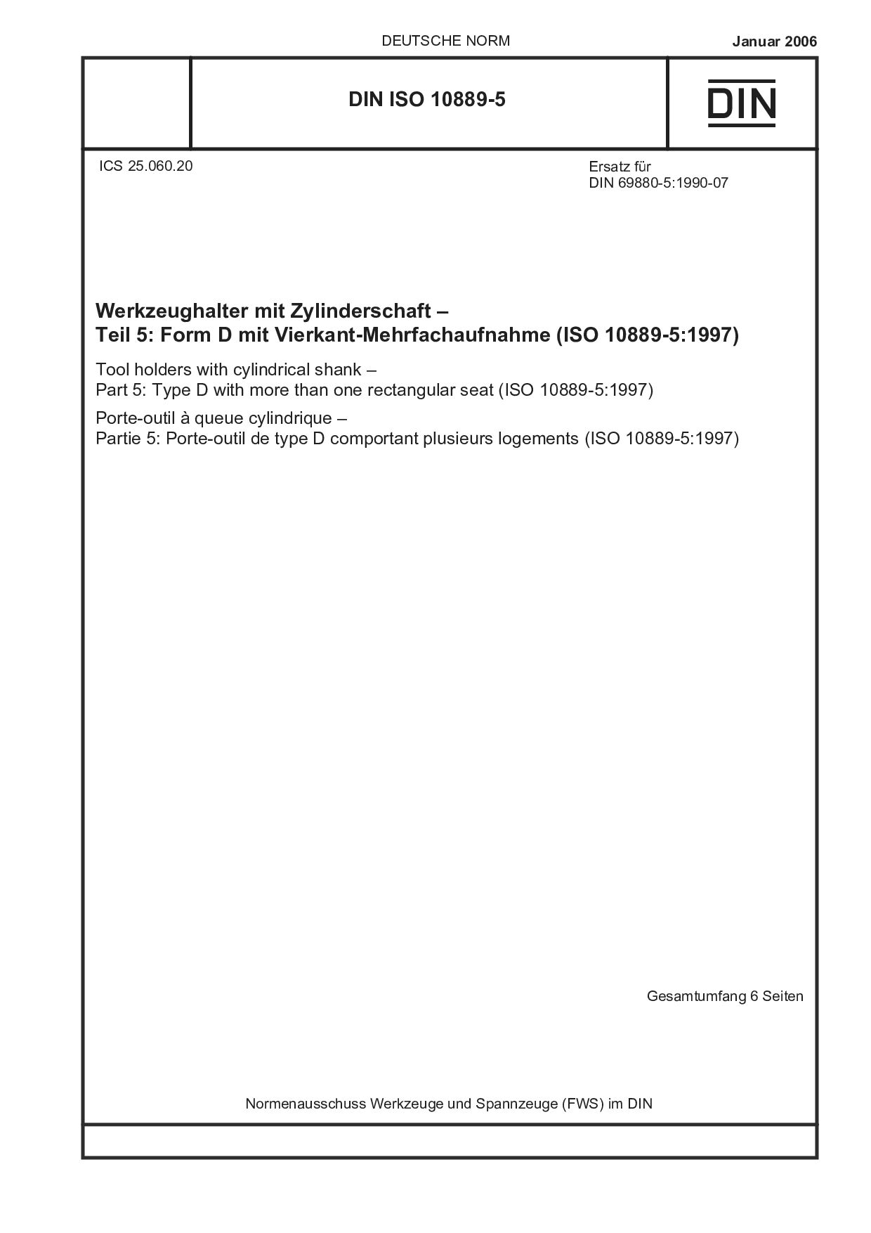 DIN ISO 10889-5:2006封面图
