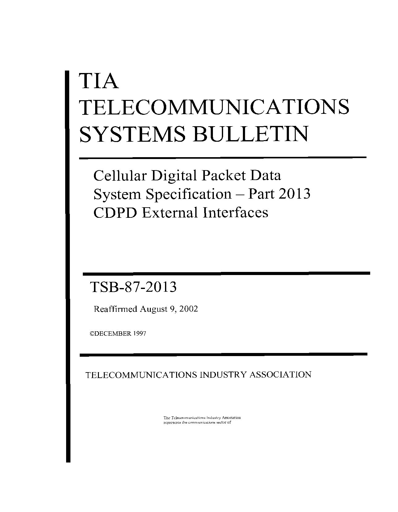 TIA TSB-87-2013-1997