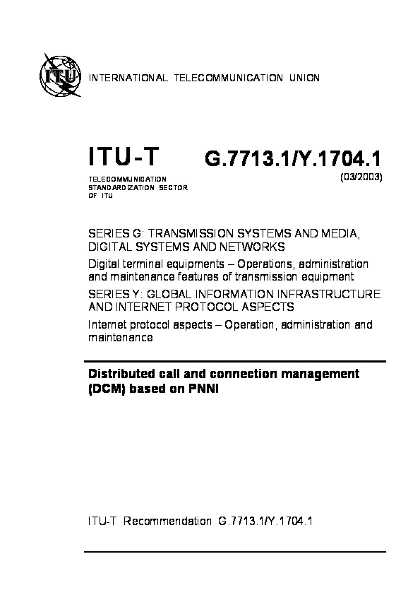 ITU-T G.7713.1-2003