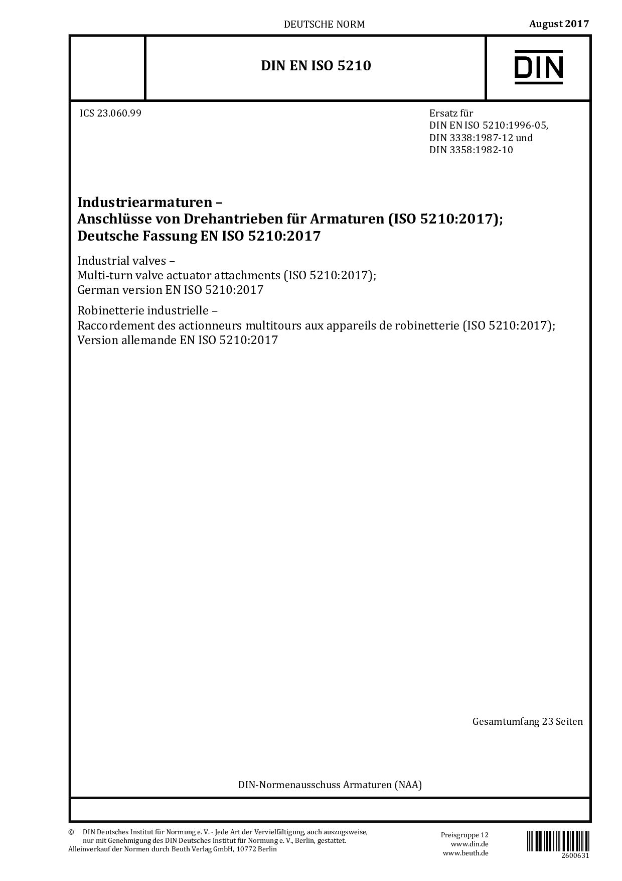 DIN EN ISO 5210:2017封面图