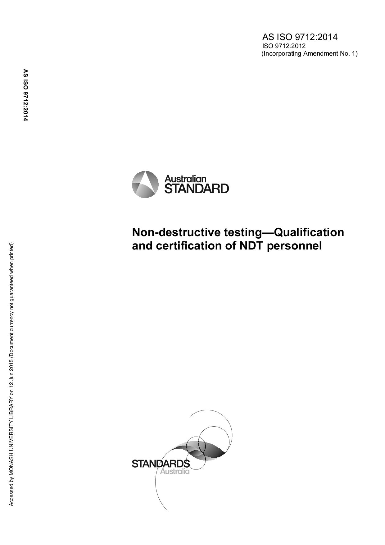 AS ISO 9712:2014(R2015)封面图