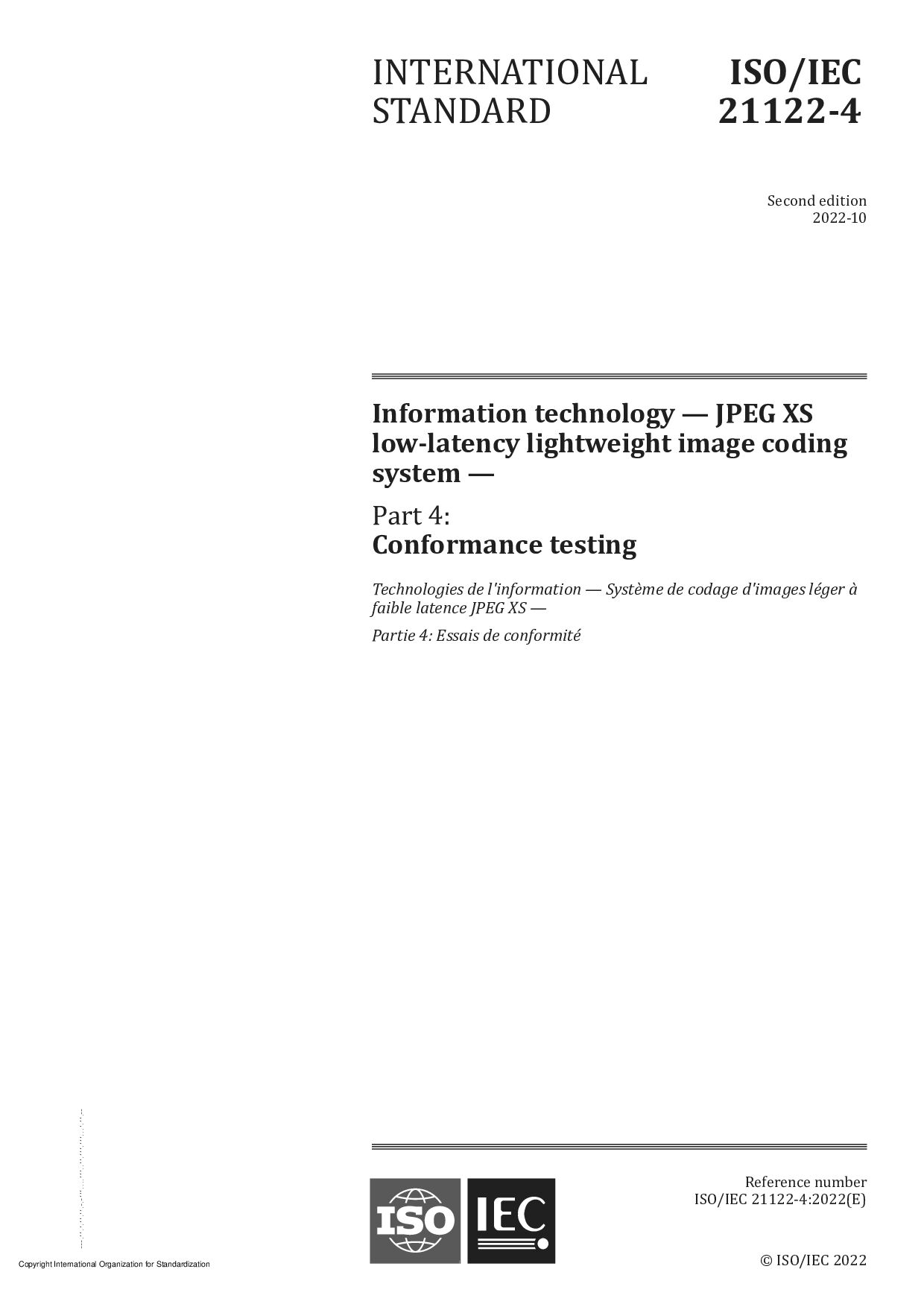ISO/IEC 21122-4:2022封面图