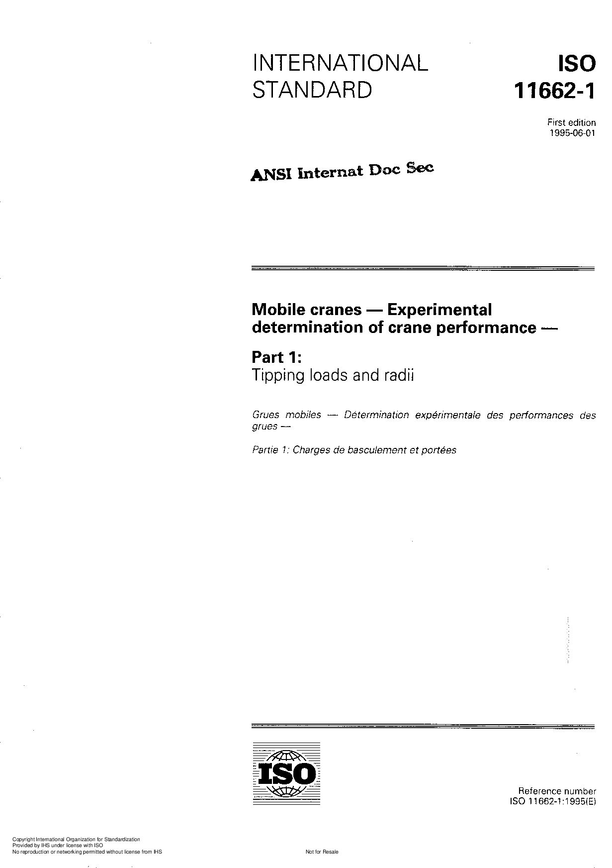 ISO 11662-1:1995封面图