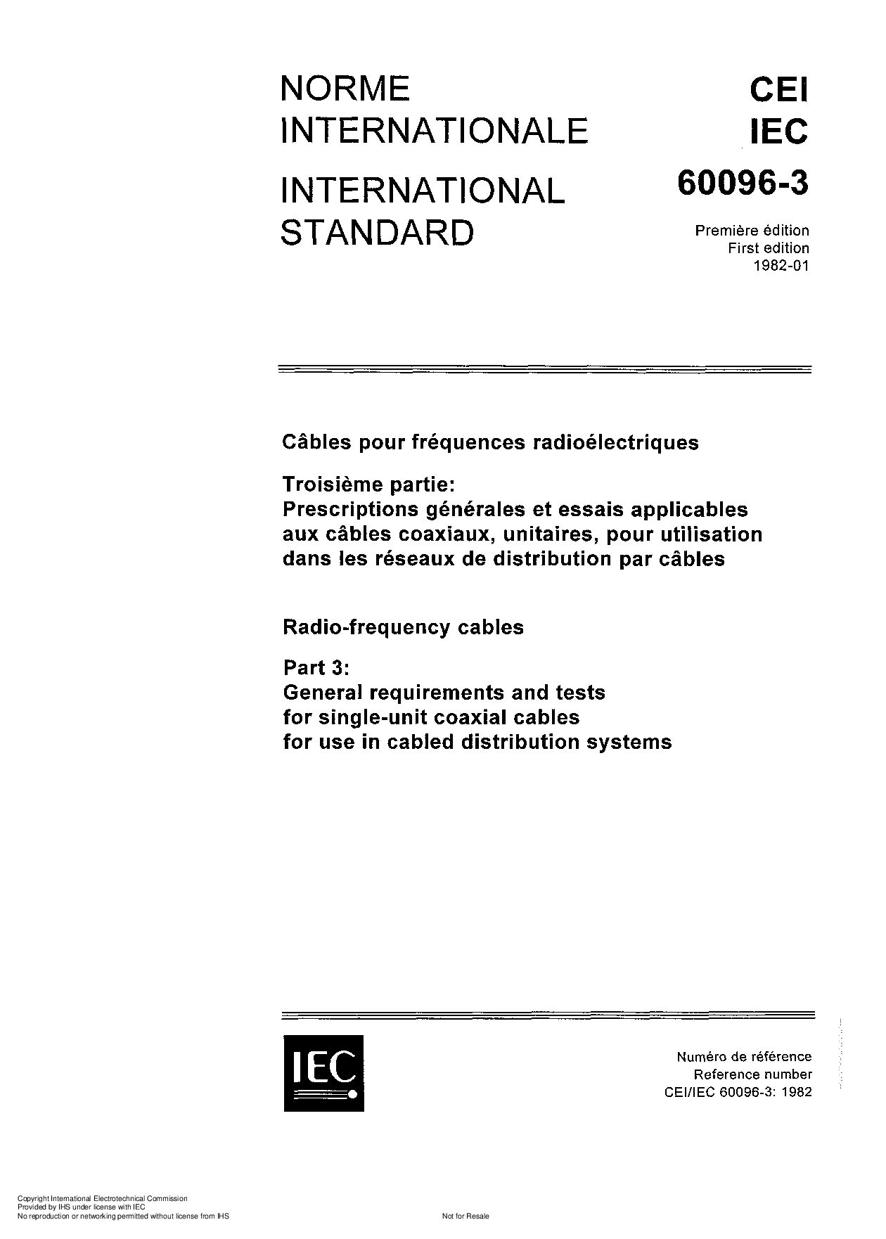IEC 60096-3:1982