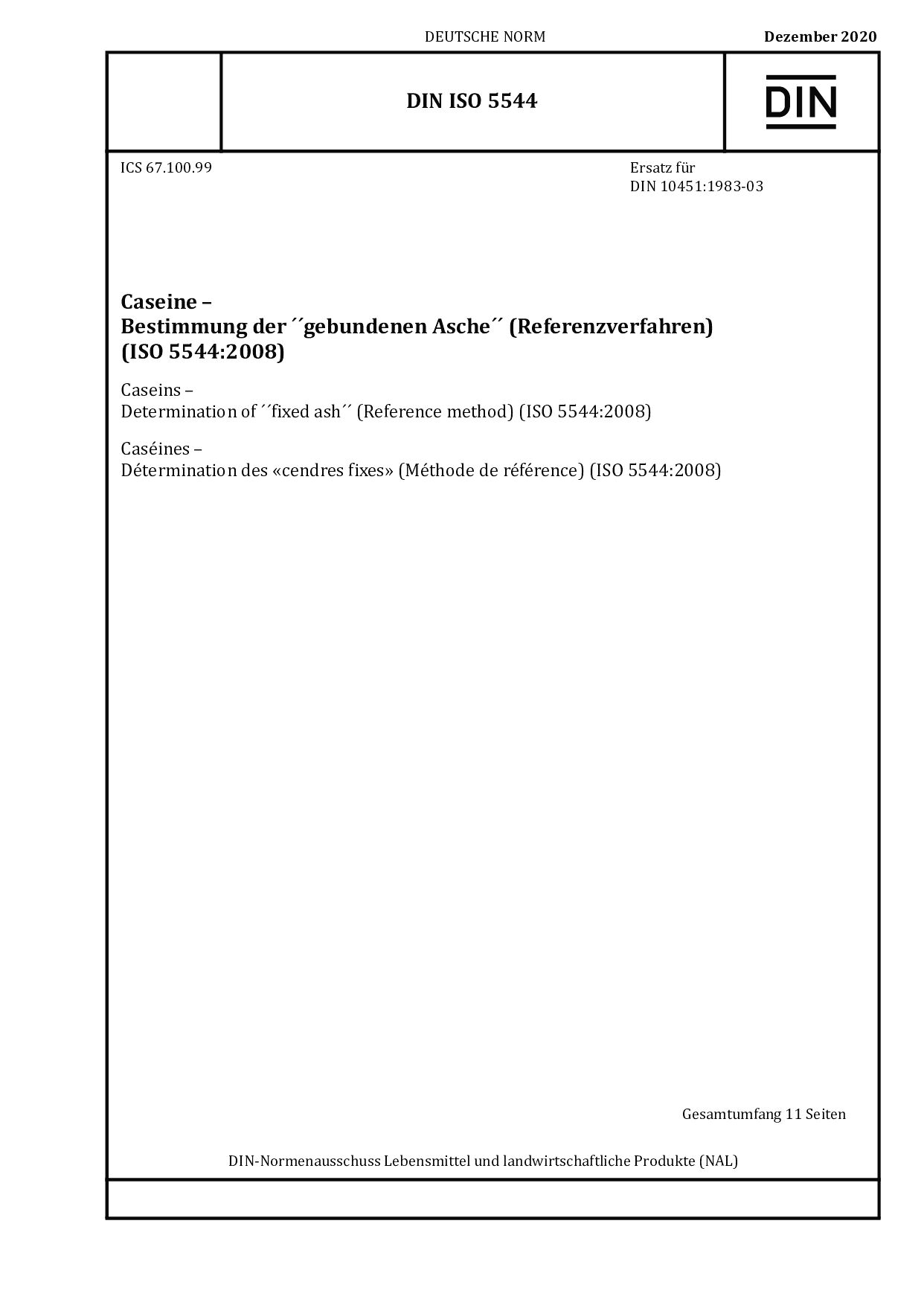 DIN ISO 5544:2020封面图