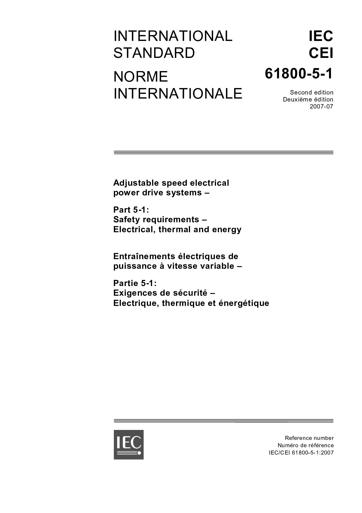 IEC 61800-5-1:2007封面图