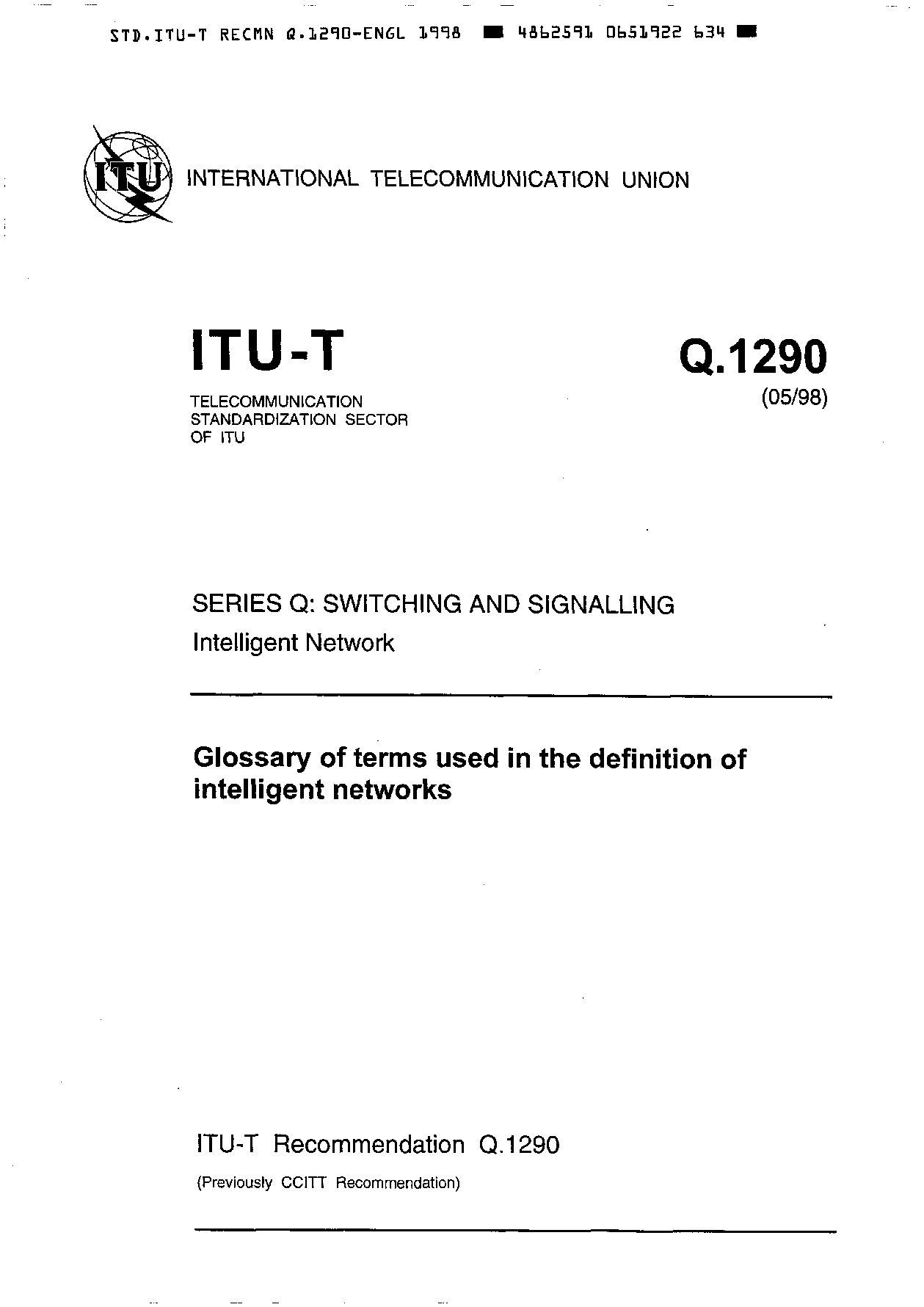 ITU-T Q.1290-1998