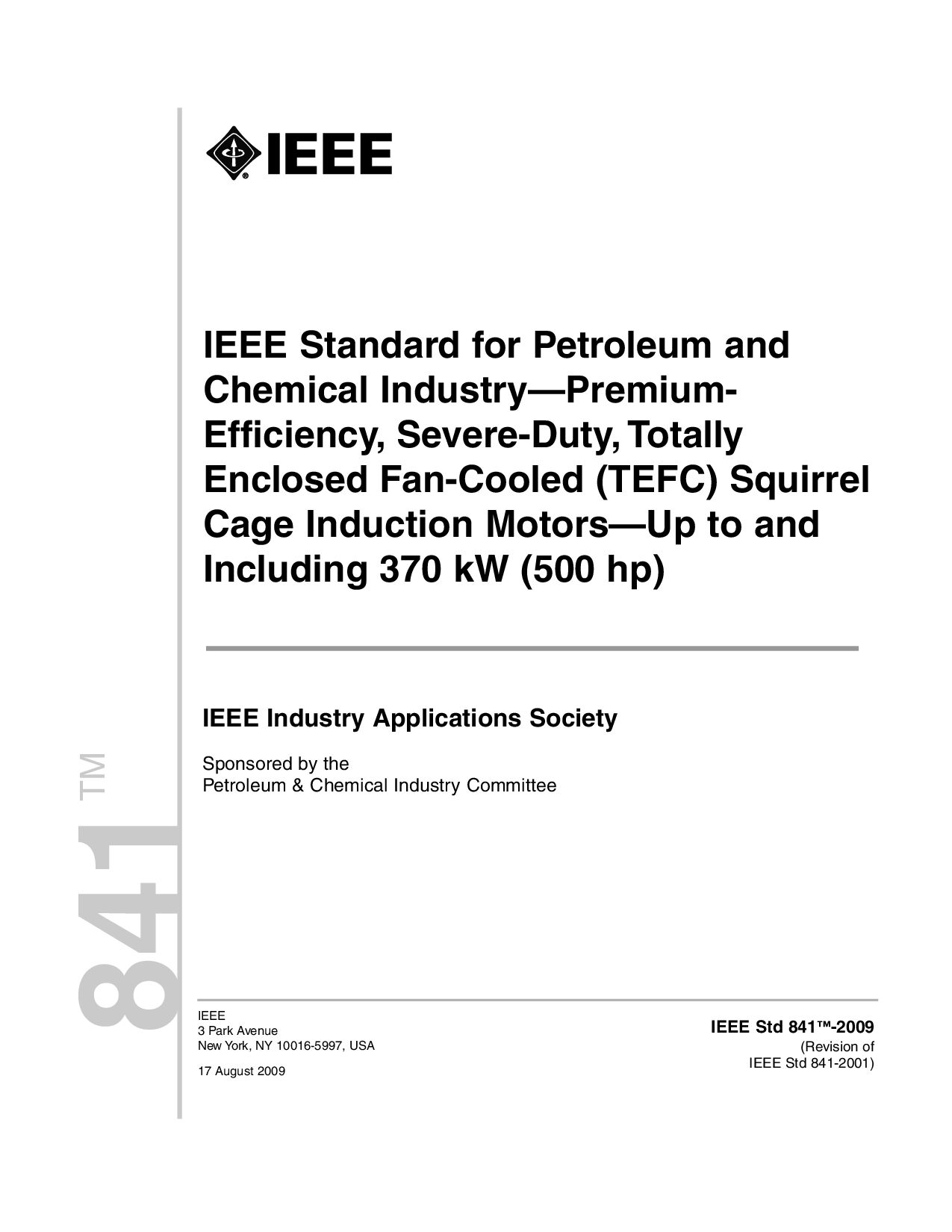 IEEE 841-2009封面图