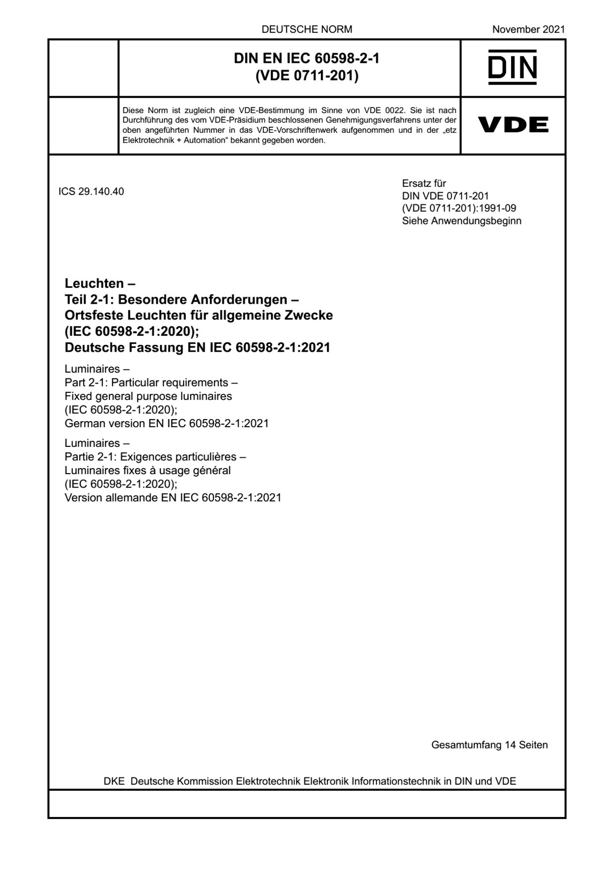 DIN EN IEC 60598-2-1:2021