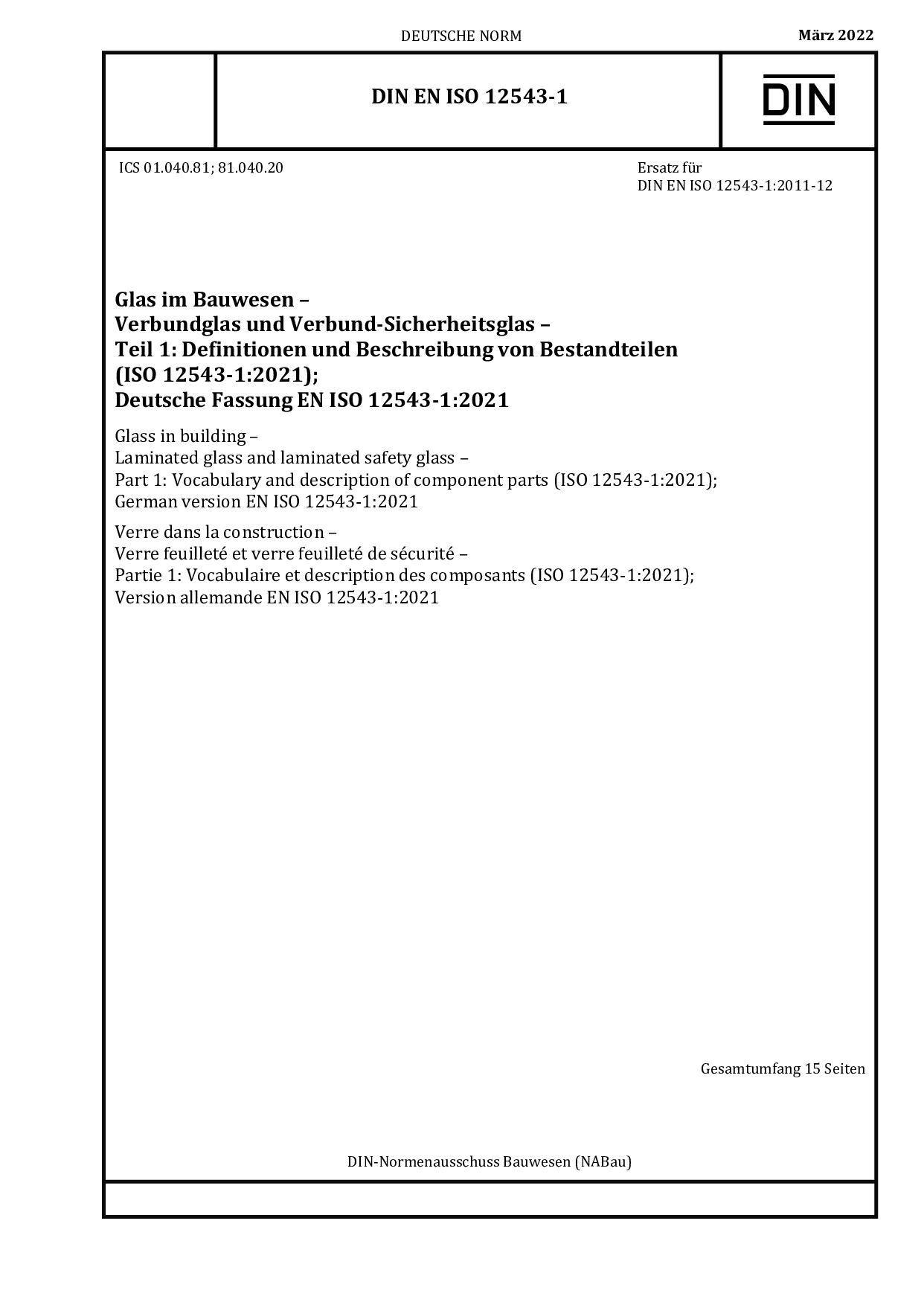 DIN EN ISO 12543-1:2022封面图