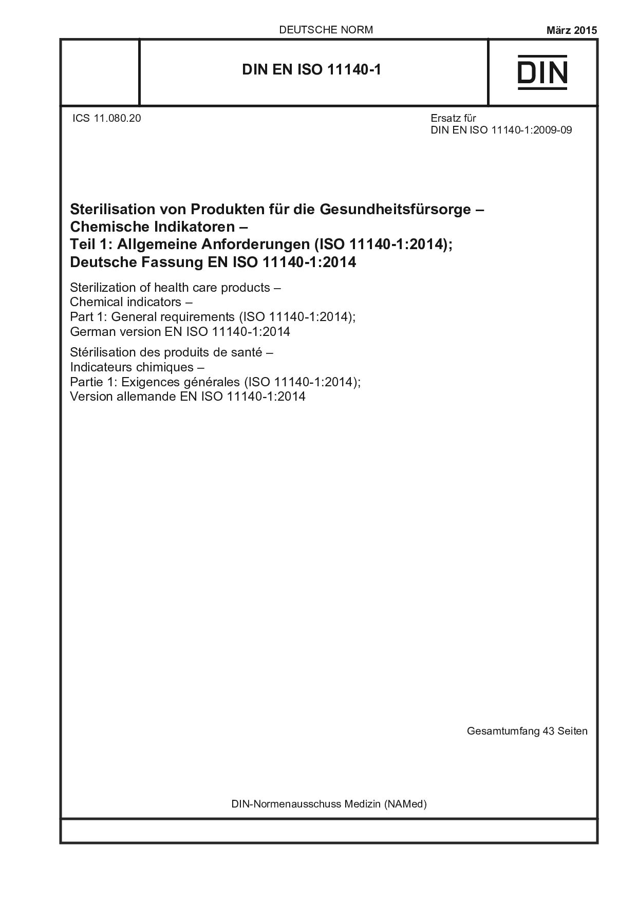 DIN EN ISO 11140-1:2015-03封面图