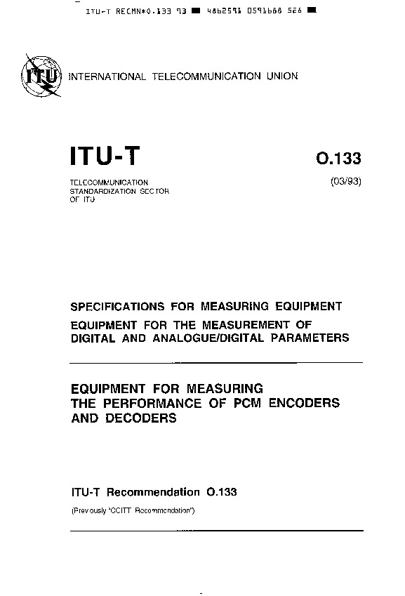 ITU-T O.133-1993
