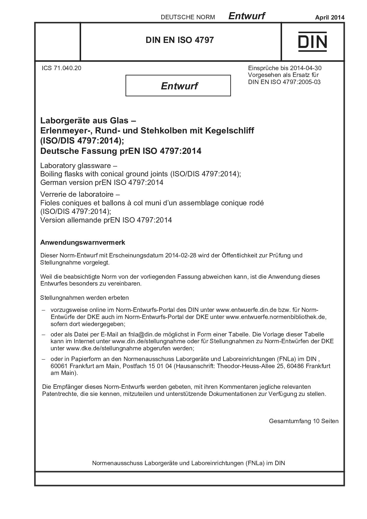 DIN EN ISO 4797 E:2014-04封面图