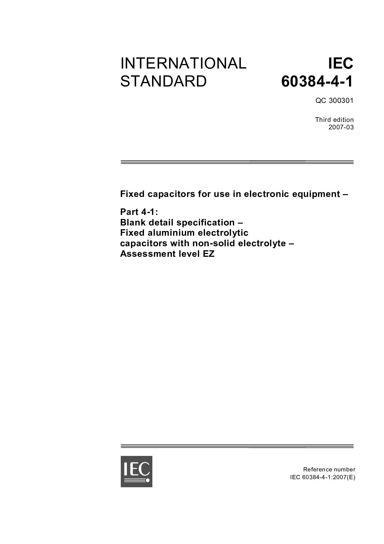 IEC 60384-4-1:2007封面图