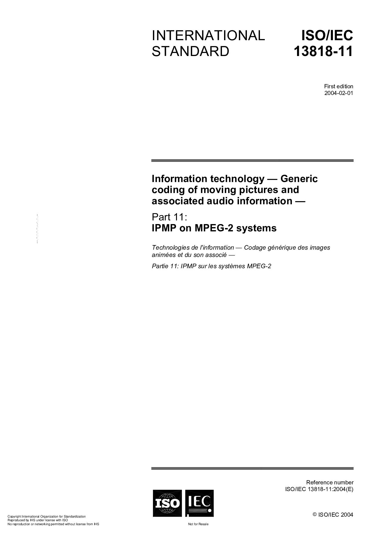 ISO/IEC 13818-11:2004封面图