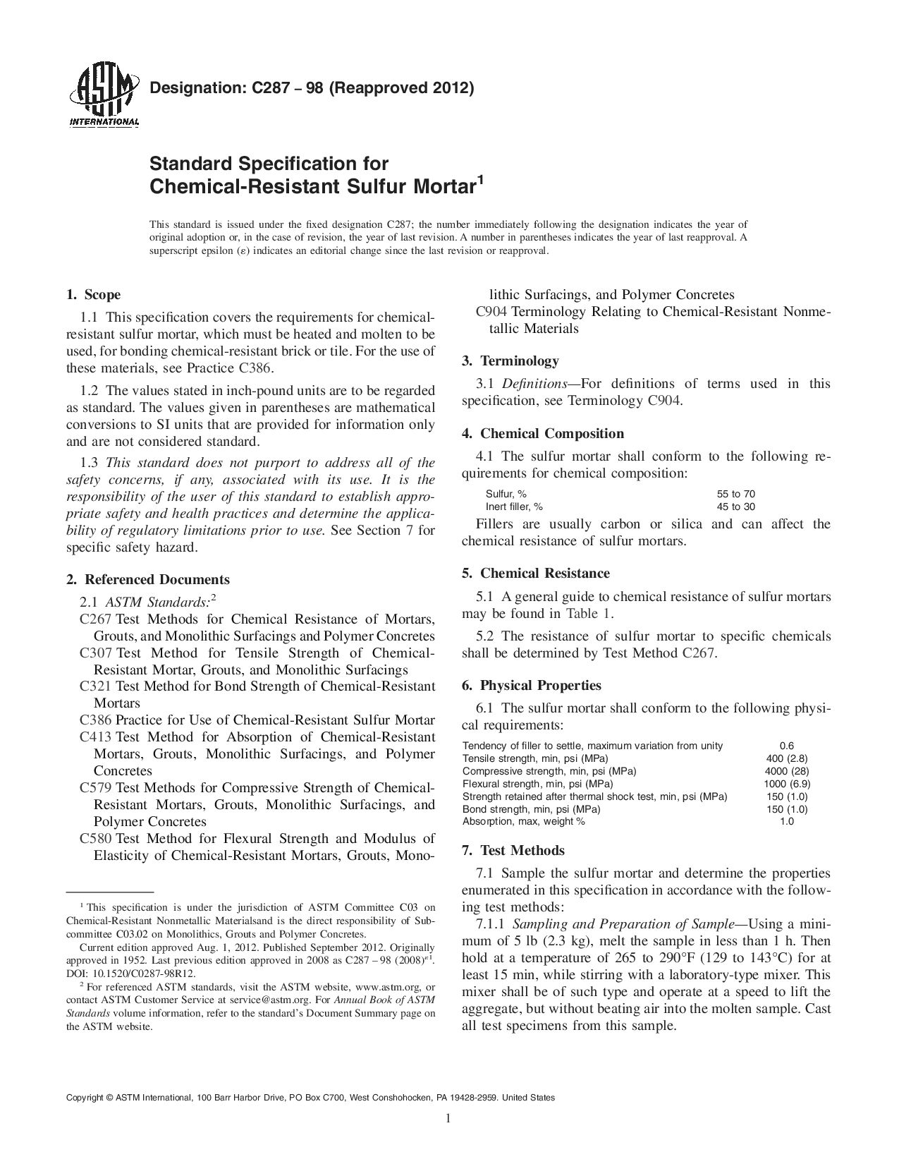 ASTM C287-98(2012)封面图