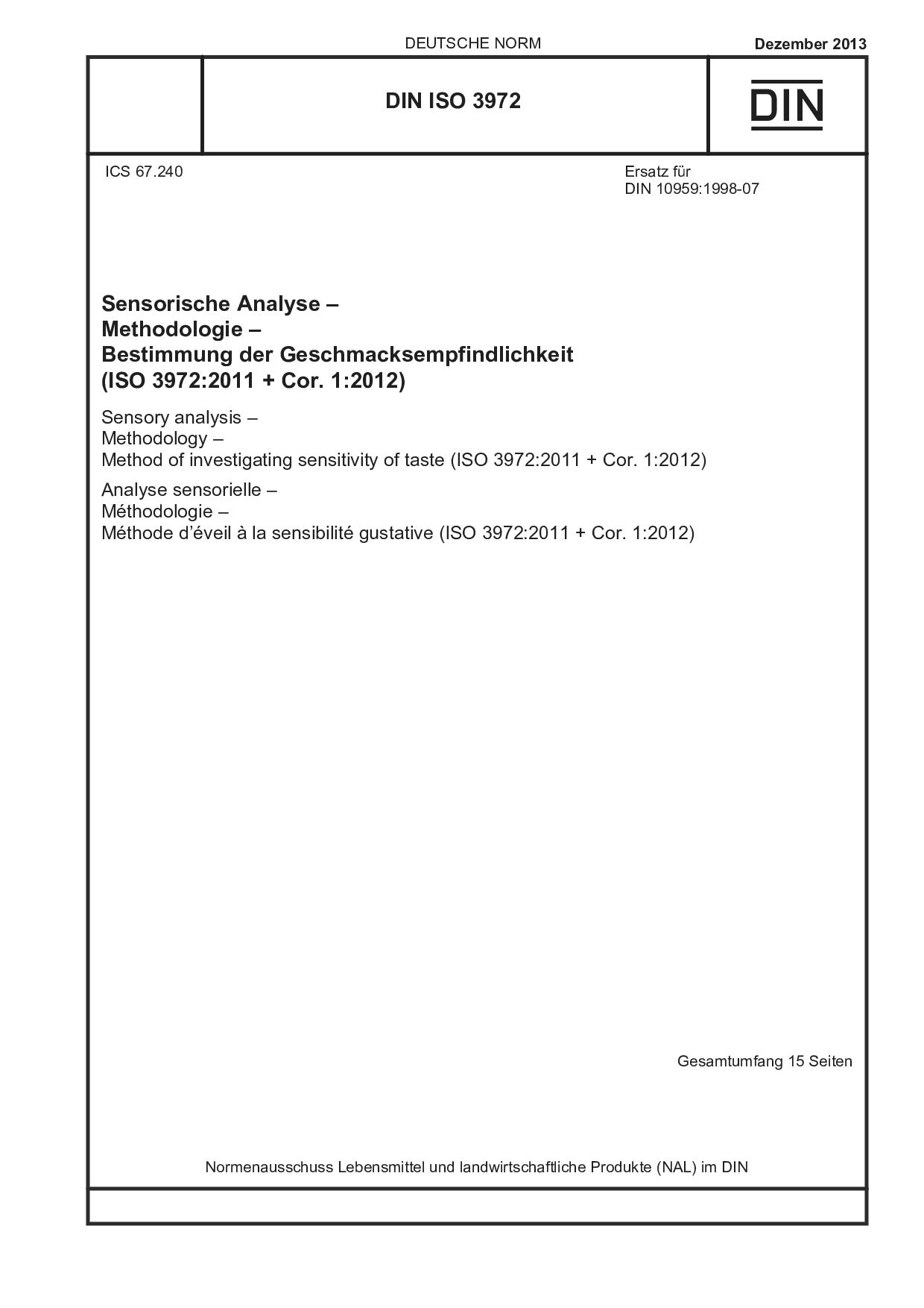 DIN ISO 3972:2013