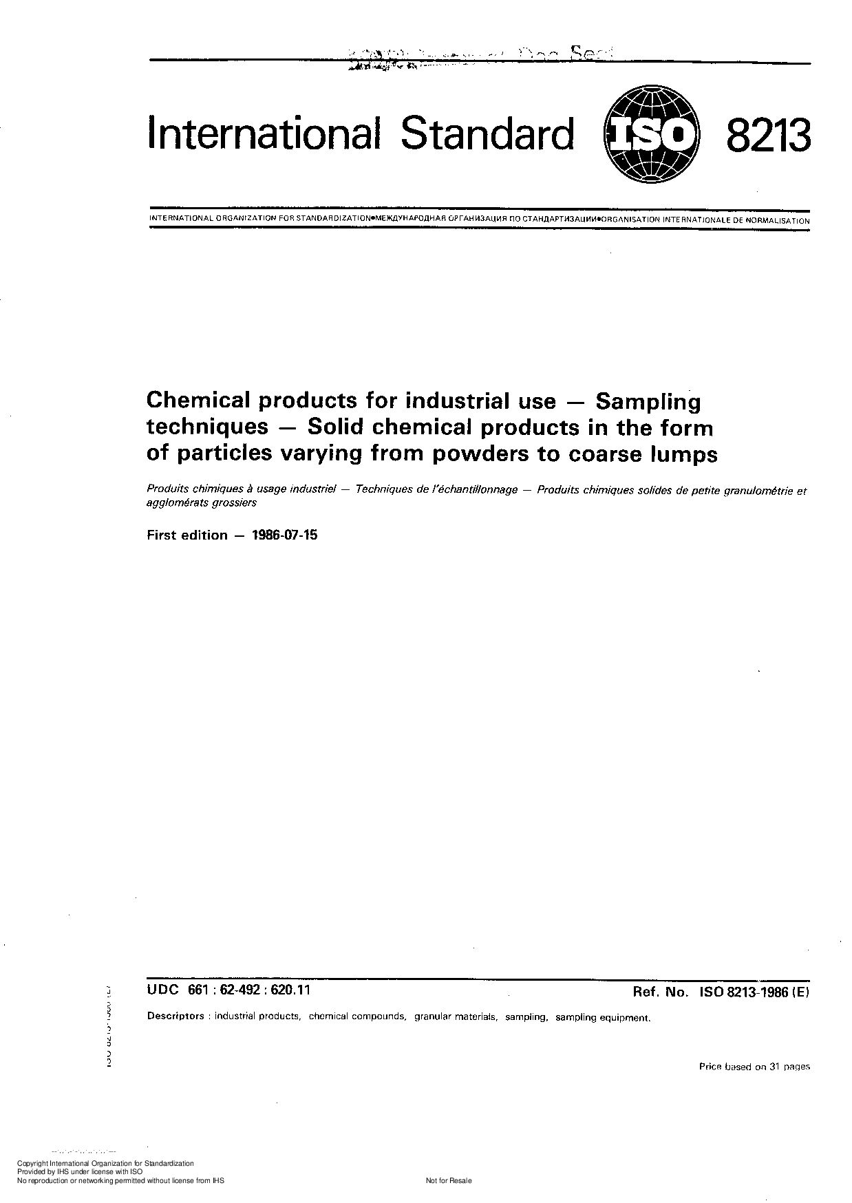 ISO 8213:1986封面图