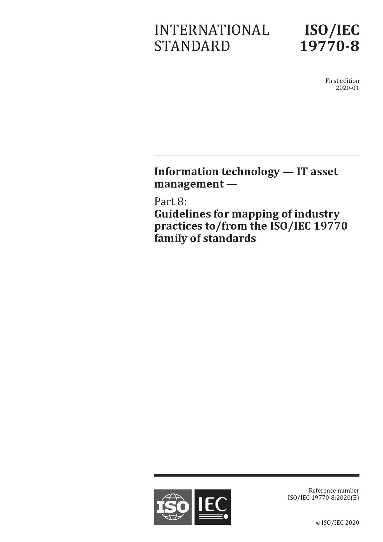 ISO/IEC 19770-8:2020封面图