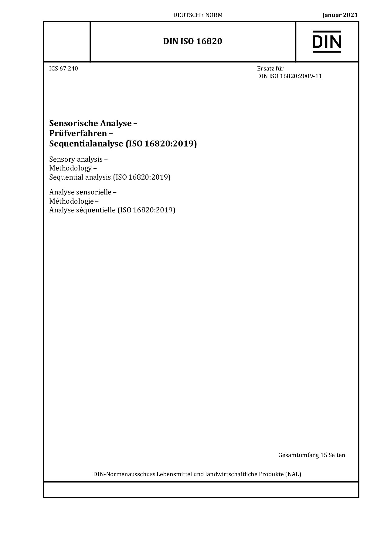DIN ISO 16820:2021-01封面图