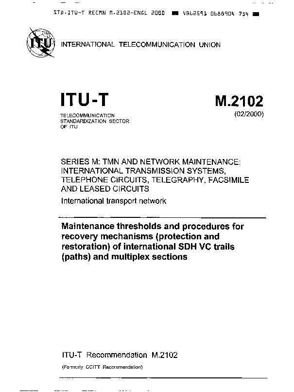 ITU-T M.2102-2000